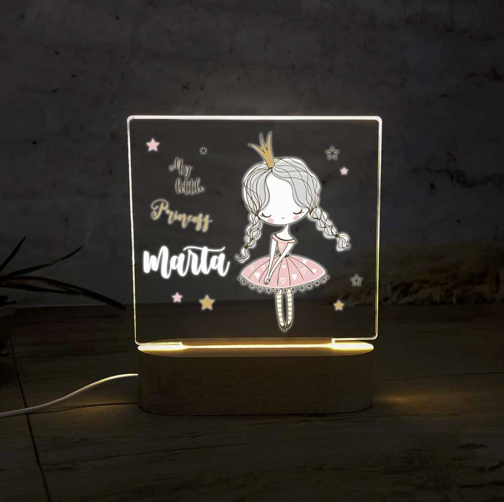 Lâmpada noturna personalizada para dançarina